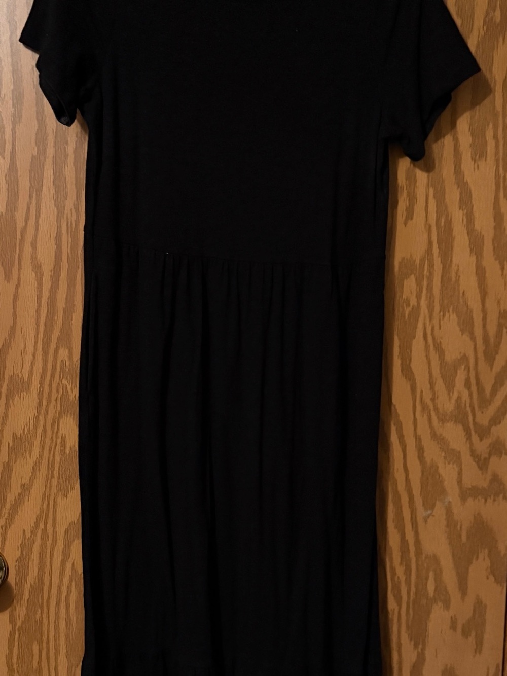 Old Navy Black Maxi Dress with Short Sleeves
